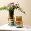 Glass Vase Gradient Color Clear Glass Bottles Flower Arrangement Accessories Hydroponics Terrarium Flower Vase Home Decoration
