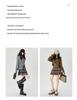 Plaid Wool Pleated Skirt for Curvy Women - High Waist A-line Short Skirt for Spring/Autumn