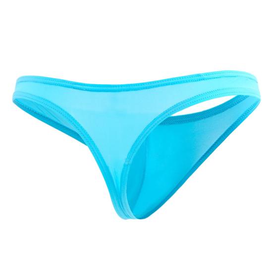 Men Briefs Elastic Solid Color T-shaped Thong Ice Silk Low Waist Quick Dry