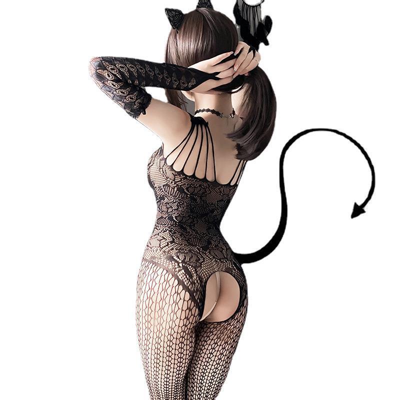 Sex Underwear Passion Sexy Transparent Extreme Temptation Stockings Set Hollow One-piece Mesh Uniform