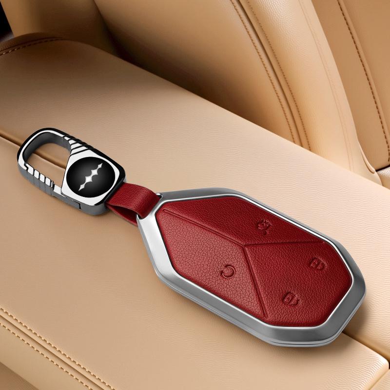 Key Case for BYD Fangchengbao: Fits 5-Key, Titanium 7, Baobao 5/8/3, Men's Women's Card Shell with Buckle