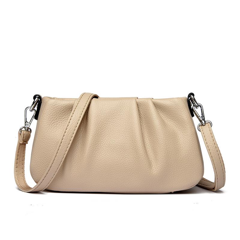 Folded cloud bag, new women's bag, popular small square bag, messenger bag, shoulder underarm bag.