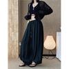 Johnature Minimalist Elastic Drawstring Pleated Casual Pants Summer Comfortable Loose Relaxed Jogger Pants For Women