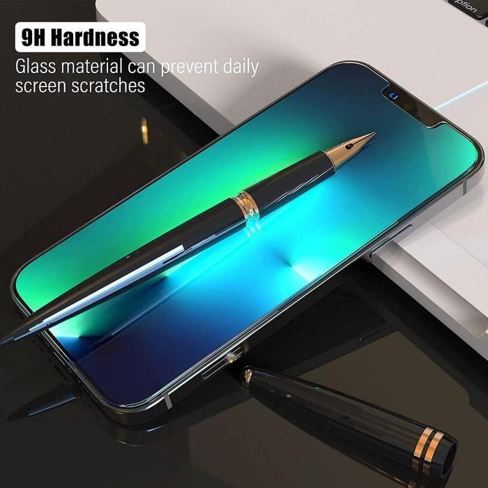 Film de protection en verre trempé - iphone 13 - pack 2 - résistant aux chocs - 0,3 mm d'épaisseur - bord noir
