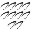 10PCS Black Banana Hair Clip Safe Elegant Sweet Fashionable Flexible Ponytail Holder for Hair
