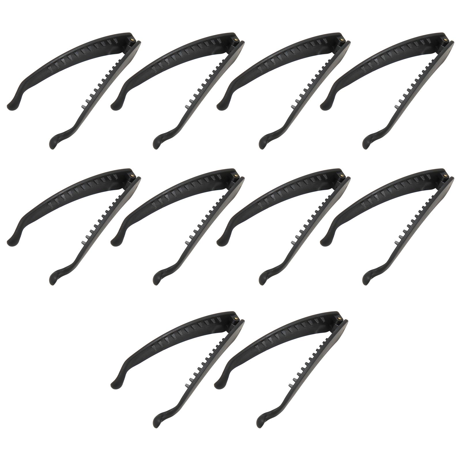 

10 шт. Черная заколка-банан для волос, безопасная, элегантная, милая, модная, гибкий держатель для хвоста для волос