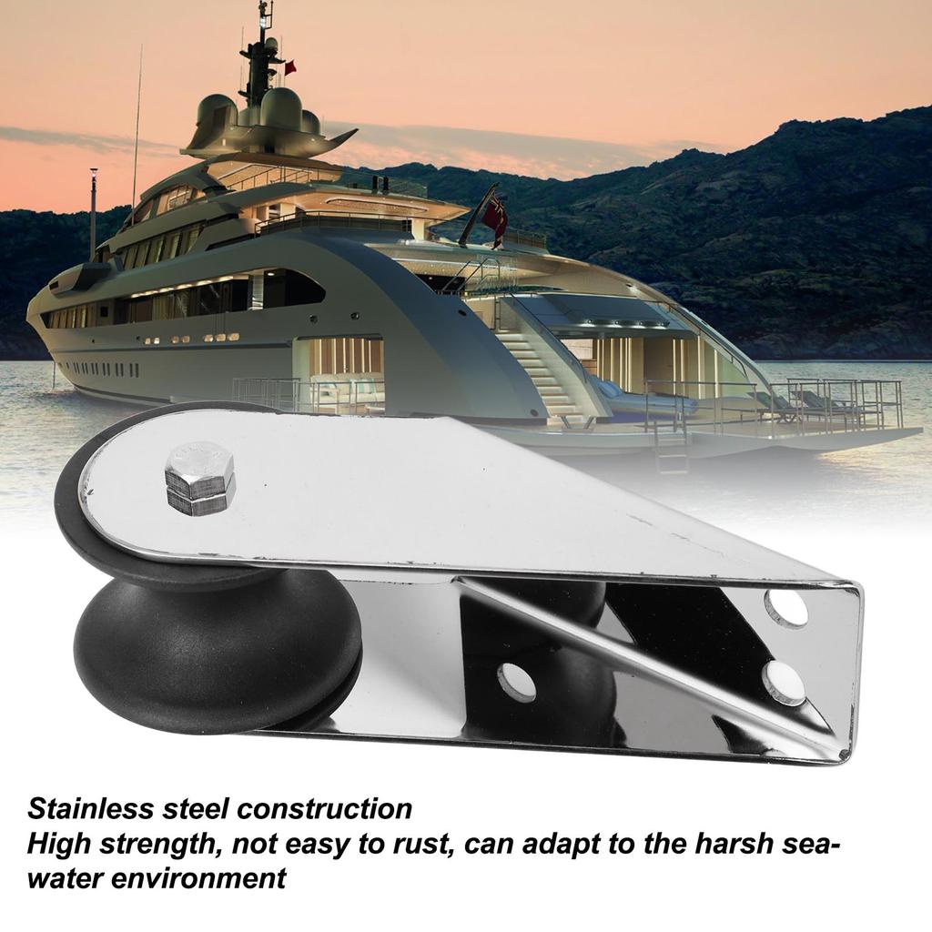 Anchor Roller Fixed Bracket Secure Attachment 304 Stainless Steel Bow Anchor Roller Enhanced Stability Scratch Proof for Yacht
