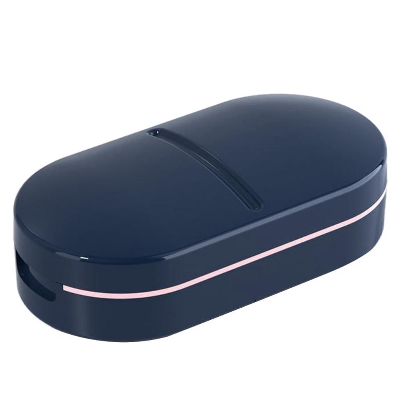 Small Pills Tablet Cutter Portable Pills Splitter for Small and Large Pills Cut in Half Quarter Cutting & Storage 2 in 1 синий