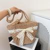 Straw Woven Hollow Out Shoulder Bags Large Capacity Bow Beach Thread Female Bags  Sale 2026 Brand Vacati Commuting Handbag