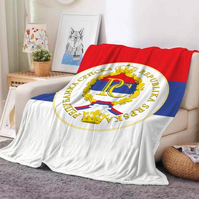 Republika Srpska Flagge Decke Warm Weich Geeignet für Schlafzimmer Sofa Bett Wohnzimmer Büro Reise Camping Geschenke