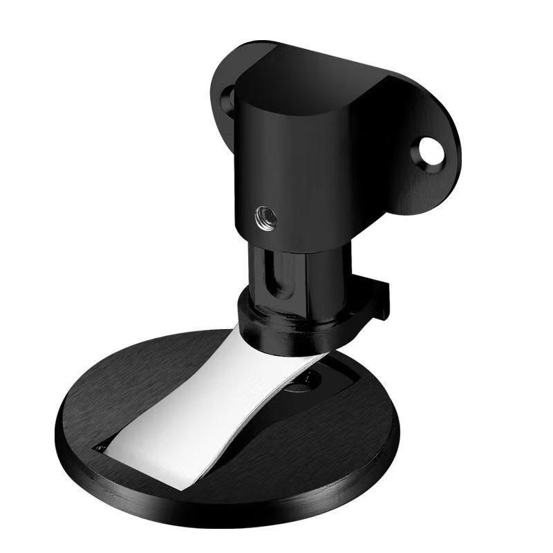 Magnetic Zinc Alloy Floor Door Stopper: Silent, Punch-Free, Anti-Collision Catcher for Bedrooms.