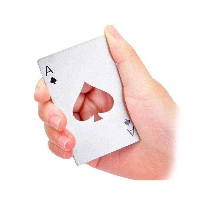 Ouvre-bouteille imitation carte As de Pique décapsuleur