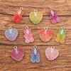 20Pcs Mixed Color Bear Heart Star DIY Charm Versatile Resin Pendants for Handmade Jewelry and Keychain Embellishments