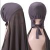Muslimischer Sofort-Hijab Damenhaube mit Chiffonschal Kopftuch Kappe Innenstirnband Dehnbare Hijab-Abdeckung Kopfwickel Turban