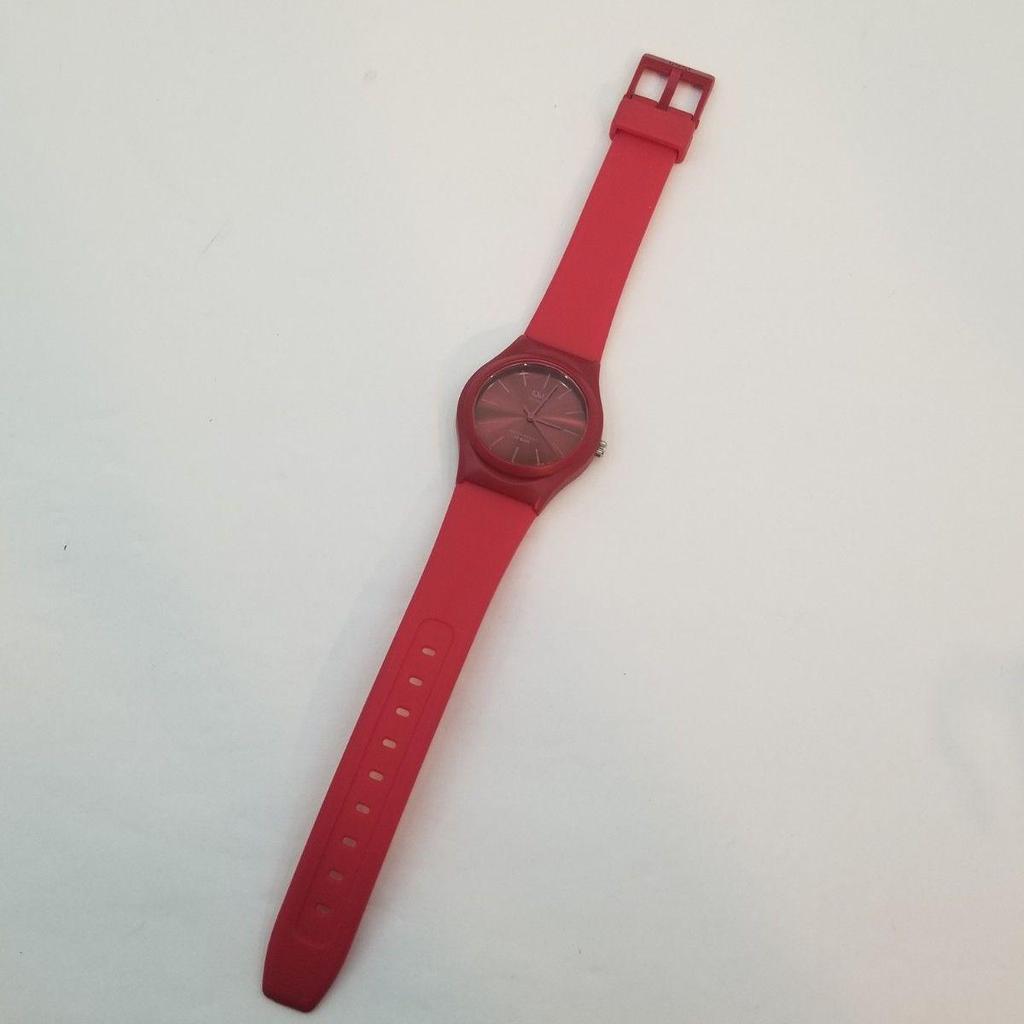Used CITIZEN Q&Q Simple 3-hand Analog Watch Red