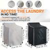 210D Black Silver Coated Oxford Washing Machine Cover, Universal Waterproof Washer Protector