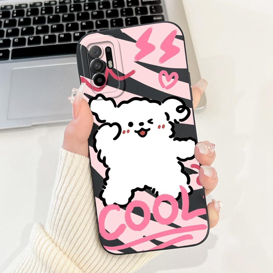 Funda For Oppo A94 5G CPH2211 Case Capa Soft Matte Silicone Bumper Cartoon Animals For OppoA94 A 94 Back Cover Camera Protected