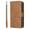 Apple iPhone 13/12 Mini Leather Case: Nine-Card Zipper Style for 14 Pro Max