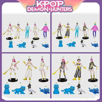 4 Style Kpop Demon Hunters Action Figure Toy Derpys Tiger Rumi Mira Zoey Sussy Figurine Doll For Fans Gift PVC Toy Birthday Gift