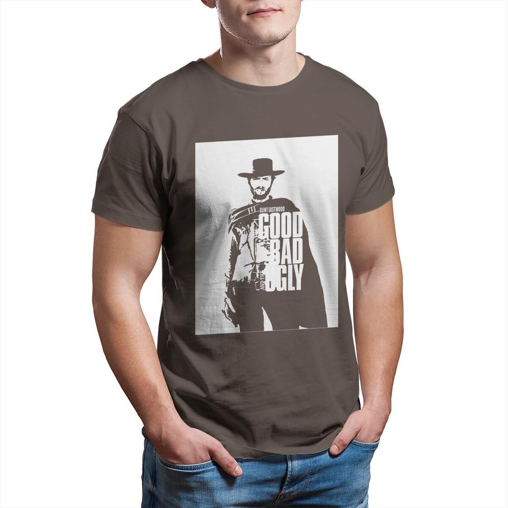 Clint Eastwood The Bad And The Ugly T-Shirt Men  Casual 100% Cotton Tees  T Shirts Adult Clothing