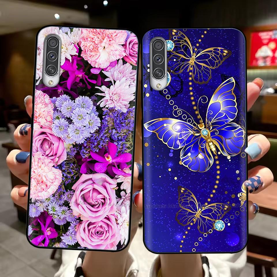For Samsung Galaxy A50 Case Printed Cartoon Soft TPU Case Silicone Shockproof Back Cover For Samsung A50 A 50 Funny Phone Cases