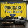 Maccabi Fan Gear Custom Name Wall Tapestry Aesthetic Wall Hanging Printed Fabric Blanket Decorative Tapestries For Bedroom Living Room Home Decor