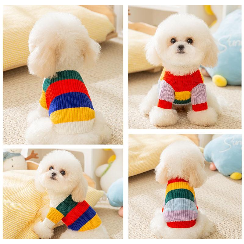 Small Dog Teddy Bear Dog Warm Pullover Cat Knitted Sweater Pet Clothes