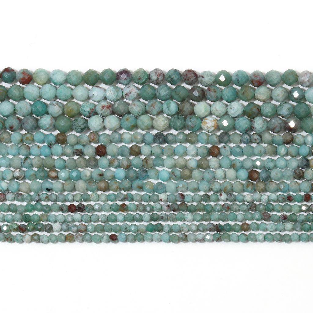 Fynchenite Natural Stone Gems Beads Faceted 2mm 3mm 4mm Round Loose Spacer Beads for Jewelry Making Diy Bracelet Accessories