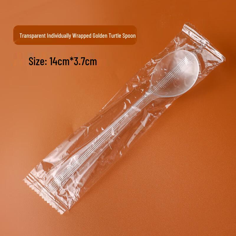 MOLUONA Disposable Frosted Plastic Dessert Spoons