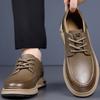 Men's Autumn And Winter New Lace-Up Casual Shoe Thick-Soled Anti-Slip Business Formal Shoe Comfortable Thick-Soled Walking Shoes
