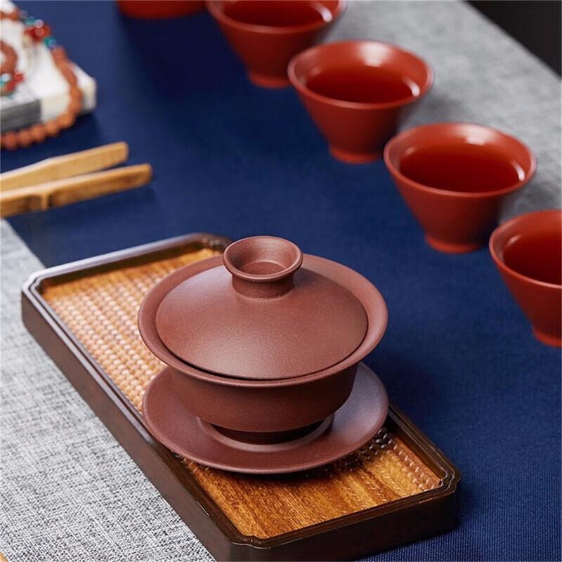 Yixing Purple Clay Gaiwan Tea Bowl