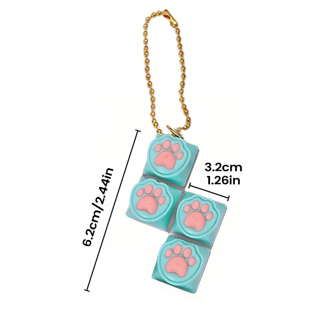 

Игрушка-клавиатура для снятия стресса Дизайн кошачьей лапки Механический сенсорный гаджет для пальцев Кей-кликер Fidget для школы Работы Дома Машины Самолета Спальни зелёный