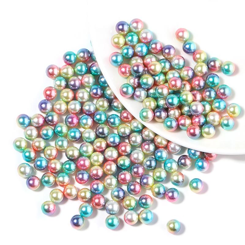 50-1000pcs/Lot 9 Colors No Hole Gradient Mermaid Imitation Pearls Beads Plastic Spacer Bead For DIY Jewelry Making Accessories