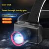 High Brightness LED Headlight with Digital Zoom Outdoor Strong Light Charging Headlight Long Endurance for Camping And Hiking