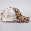 1 Women'S Sexy Leopard Print With Ponytail Baseball Cap, Suitable For Street Outdoor Leisure