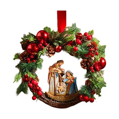 Christmas Wreath Sacred Hanging Ornament Christmas Home Decoration