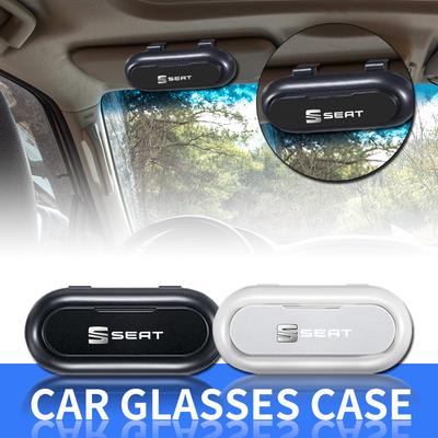 Coche Visera Solar Caja de Almacenamiento de Gafas Soporte Organizador Estilo de Coche para Cordoba Alhambra MK3 Leon 5F Ibiza 5 6 MII Altea Toledo 3