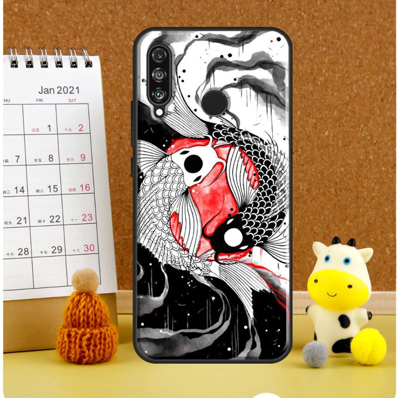 Koi Fish Yin Yang For Huawei Nova Y72 Y70 Y91 Y90 Y60 Y61 Y73 3i 7i 8i 11i 12i 9 10 SE P20 P30 P40 Lite Case