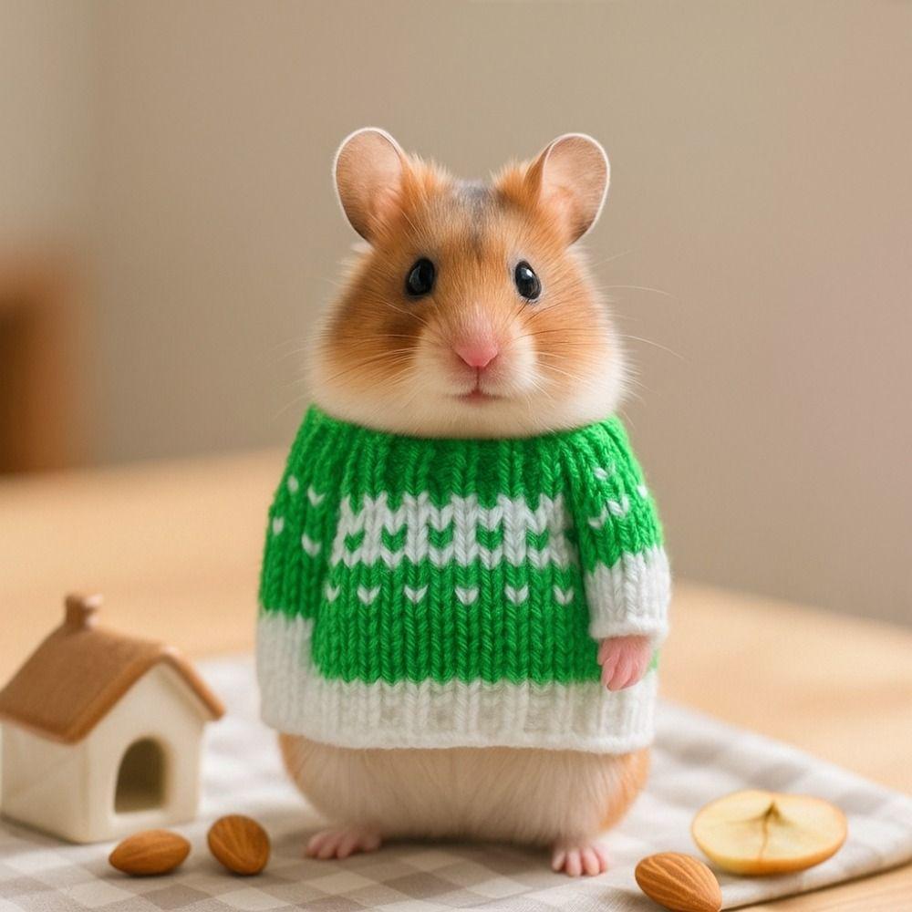 Animals Accessories Cute Hamster Sweater Warm Chew Proof Small Pets Sweater Soft Knitted Sweater Four Seasons Wear