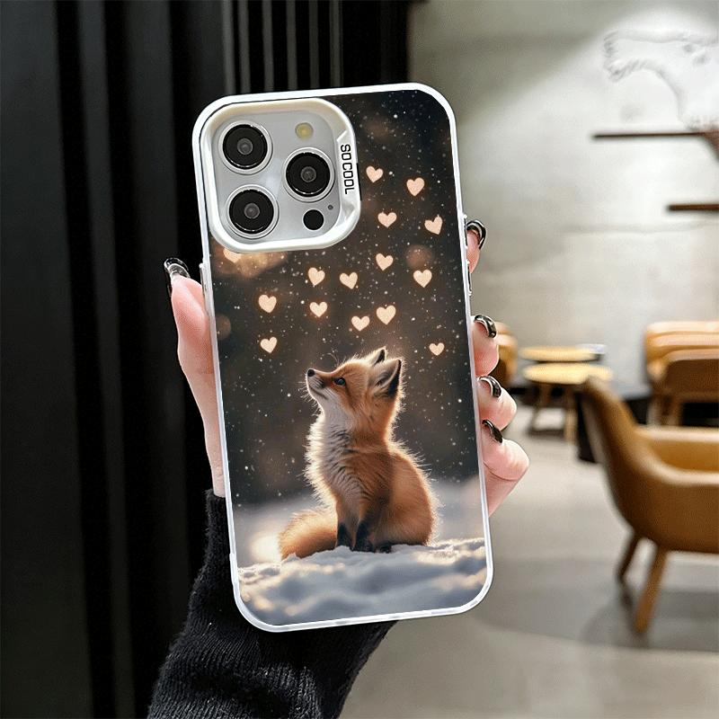 Cartoon Fox Animal Soft Phone Case for iPhone 15 16 17 Pro Max 17Air 16E 14 Plus 13 12 Mini Shockproof Cover Back Shell
