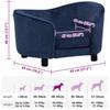 Dog Sofa Blue 69x49x40 Cm Plush