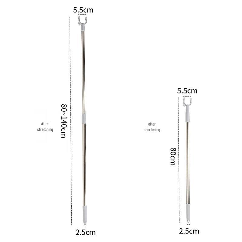 Extendable Stainless Steel Clothes Reacher Pole