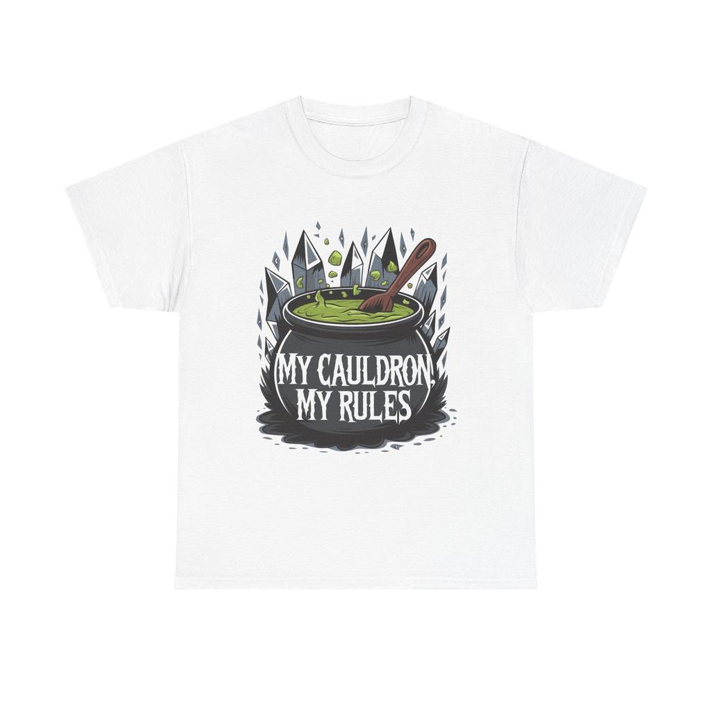 Funny Witch T-Shirt - My Cauldron My Rules - Wicken t Shirt Tee