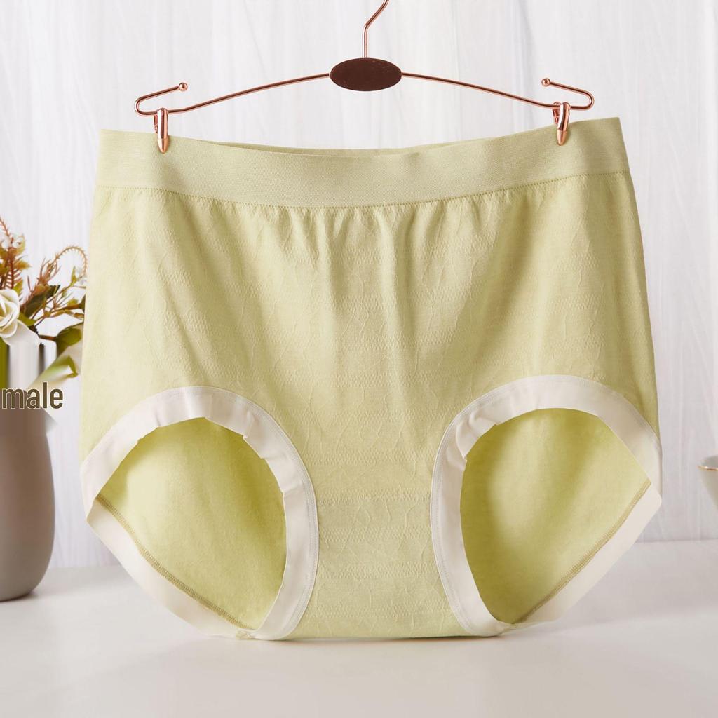 Plus Size Modal Cotton Seamless Mid-High Waist Triangle Panties for Women