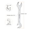 Uxcell Super-Thin Open End Wrench 5mm-11mm Metric Double Open-End Wrench with 15°and 75° Angled for Auto Repairs Home Projects