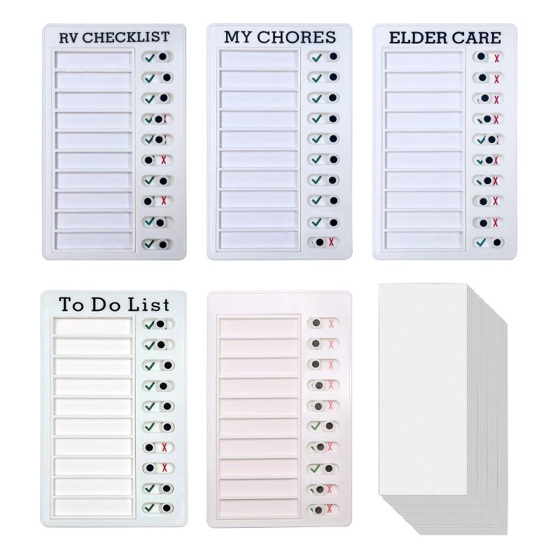 50Sheerts Replaceable Checklist Memo Board Refill Sheet Unlined 6.77x2.75Inch