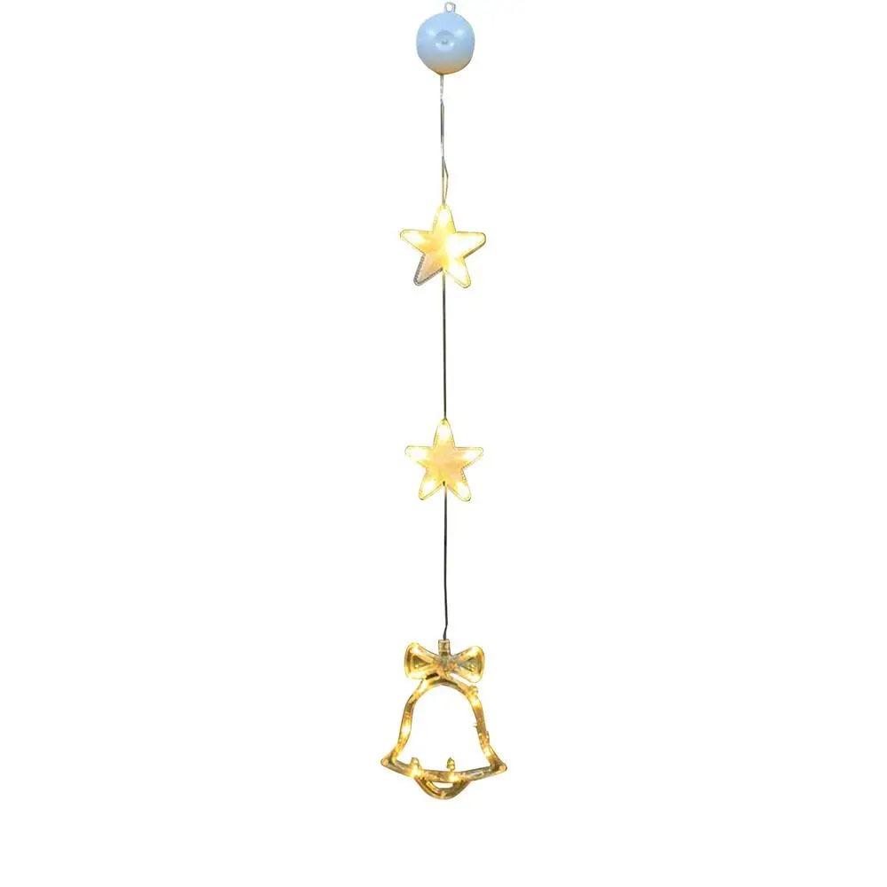 Snow Stars Christmas Tree Pendants House Decorative Suction Cup Lamp Led Christmas Decor  Home