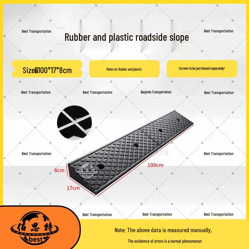 Household Rubber Threshold Ramp for Curbs and Slopes: Car and Road Edge Climbing Pad
