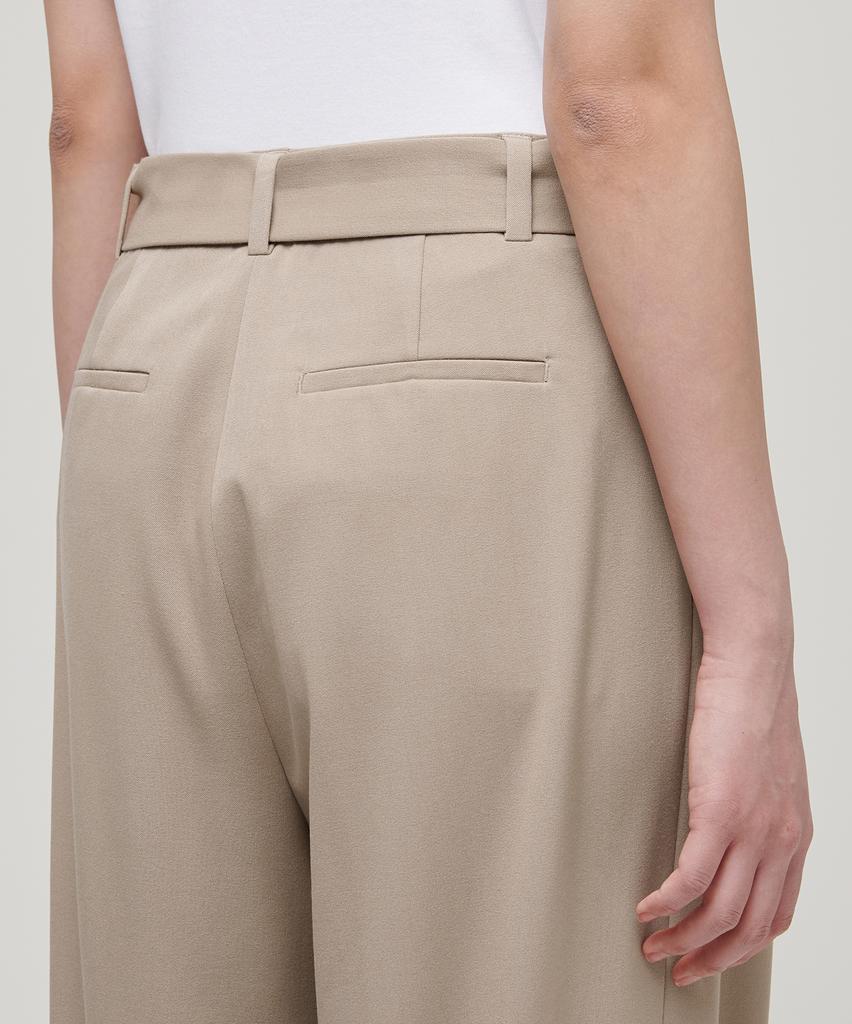 MUSINSA STANDARD WOMAN Women'S Real Wide Belted Slacks [Beige]