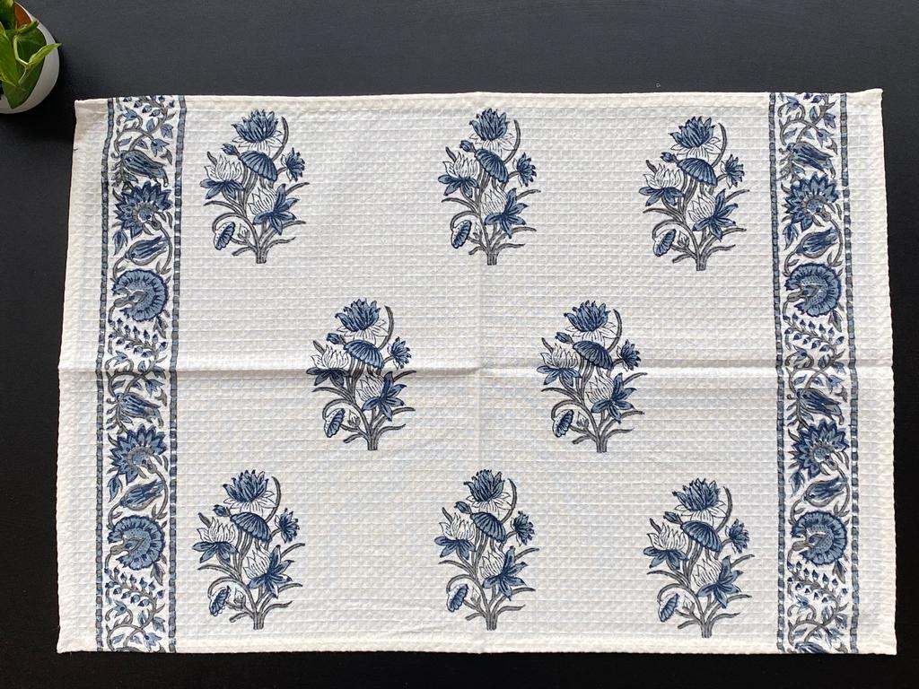 Pair of Blockprint Cotton Hand Towel